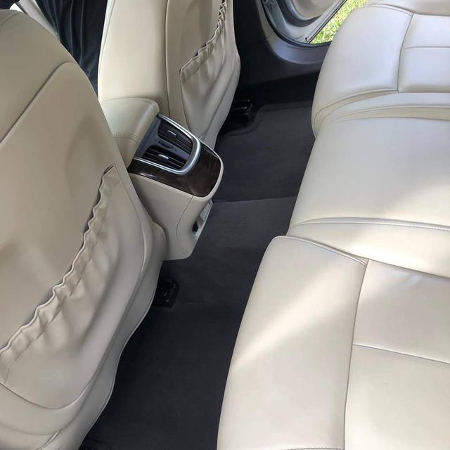 Cleaned beige rear seats